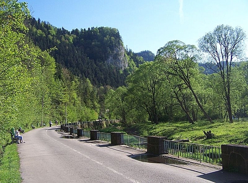 Droga Pienińska - końcowy odcinek w Szczawnicy